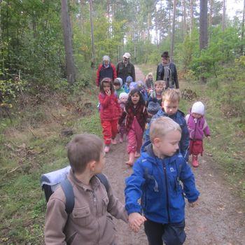 Mit Schaufeln, Eimern und Lupengläsern ging's in den Wald, um den Boden dort genauer zu untersuchen. Mit Schaufeln, Eimern und Lupengläsern ging's in den Wald, um den Boden dort genauer zu untersuchen.